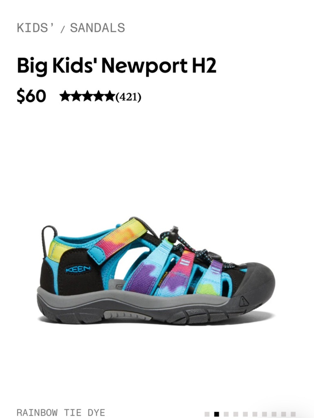 KEEN Kids' Newport H2 Sandals Y7